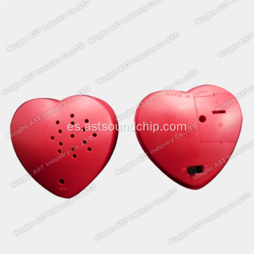 Grabadora de voz en forma de corazón, collar de corazón grabable